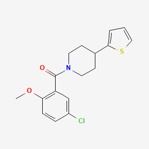 (5-Chloro-2-methoxyphenyl)(4-(thiophen-2-yl)piperidin-1-yl)methanone