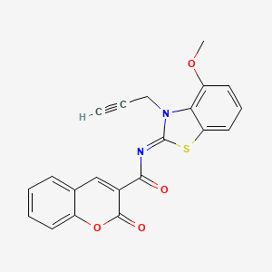 N-(4-methoxy-3-prop-2-ynyl-1,3-benzothiazol-2-ylidene)-2-oxochromene-3-carboxamide