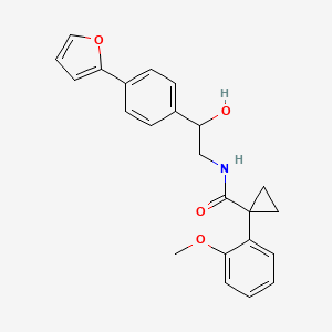 molecular formula C23H23NO4 B2740734 N-(2-(4-(furan-2-yl)phenyl)-2-hydroxyethyl)-1-(2-methoxyphenyl)cyclopropane-1-carboxamide CAS No. 2320959-93-9
