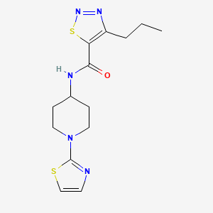 molecular formula C14H19N5OS2 B2740754 4-propyl-N-(1-(thiazol-2-yl)piperidin-4-yl)-1,2,3-thiadiazole-5-carboxamide CAS No. 1448064-16-1
