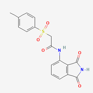 molecular formula C17H14N2O5S B2740763 N-(1,3-dioxoisoindolin-4-yl)-2-tosylacetamide CAS No. 895446-70-5