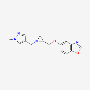 5-[[1-[(1-Methylpyrazol-4-yl)methyl]aziridin-2-yl]methoxy]-1,3-benzoxazole