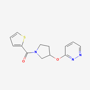 (3-(Pyridazin-3-yloxy)pyrrolidin-1-yl)(thiophen-2-yl)methanone