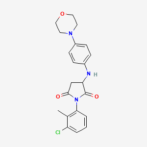 1-(3-Chloro-2-methylphenyl)-3-((4-morpholinophenyl)amino)pyrrolidine-2,5-dione