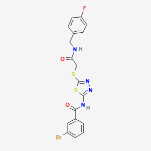 3-bromo-N-(5-((2-((4-fluorobenzyl)amino)-2-oxoethyl)thio)-1,3,4-thiadiazol-2-yl)benzamide