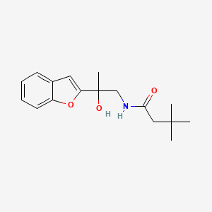 N-(2-(benzofuran-2-yl)-2-hydroxypropyl)-3,3-dimethylbutanamide