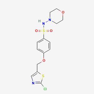 4-[(2-chloro-1,3-thiazol-5-yl)methoxy]-N-morpholinobenzenesulfonamide