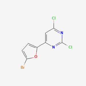 B2740823 4-(5-Bromofuran-2-yl)-2,6-dichloropyrimidine CAS No. 908141-98-0