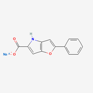molecular formula C13H8NNaO3 B2740824 sodium 2-phenyl-4H-furo[3,2-b]pyrrole-5-carboxylate CAS No. 2416237-36-8