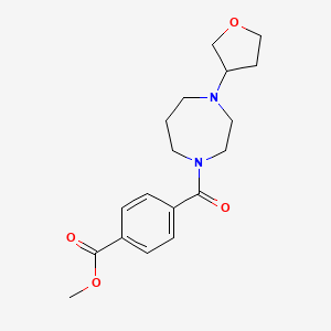 molecular formula C18H24N2O4 B2740827 Methyl 4-[4-(oxolan-3-yl)-1,4-diazepane-1-carbonyl]benzoate CAS No. 2310121-36-7