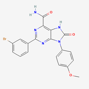 2-(3-bromophenyl)-9-(4-methoxyphenyl)-8-oxo-8,9-dihydro-7H-purine-6-carboxamide