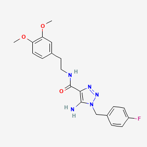 molecular formula C20H22FN5O3 B2740832 5-amino-N-(3,4-dimethoxyphenethyl)-1-(4-fluorobenzyl)-1H-1,2,3-triazole-4-carboxamide CAS No. 899973-25-2