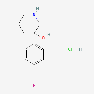 3-[4-(Trifluoromethyl)phenyl]piperidin-3-ol;hydrochloride