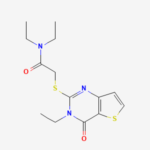 N,N-diethyl-2-[(3-ethyl-4-oxo-3,4-dihydrothieno[3,2-d]pyrimidin-2-yl)sulfanyl]acetamide