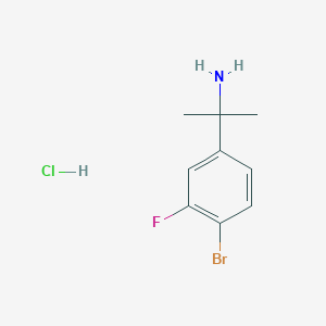 2-(4-Bromo-3-fluorophenyl)propan-2-amine;hydrochloride