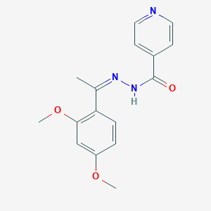 molecular formula C16H17N3O3 B274085 N'-[alpha-Methyl-2,4-dimethoxybenzylidene]-4-pyridinecarbohydrazide 