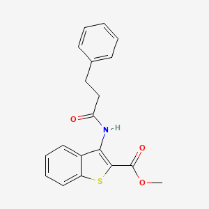 molecular formula C19H17NO3S B2740855 Methyl 3-(3-phenylpropanamido)benzo[b]thiophene-2-carboxylate CAS No. 441290-58-0