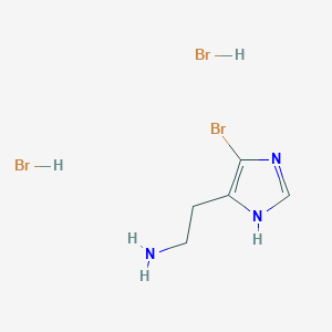 molecular formula C5H10Br3N3 B2740856 2-(4-bromo-1H-imidazol-5-yl)ethan-1-amine dihydrobromide CAS No. 1782662-40-1