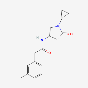 molecular formula C16H20N2O2 B2740867 N-(1-cyclopropyl-5-oxopyrrolidin-3-yl)-2-(3-methylphenyl)acetamide CAS No. 1396854-35-5