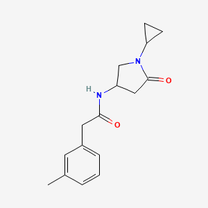 N-(1-cyclopropyl-5-oxopyrrolidin-3-yl)-2-(m-tolyl)acetamide