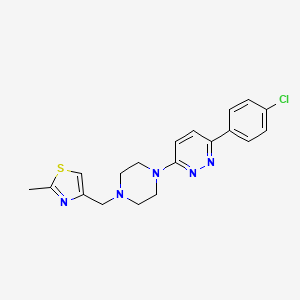 4-[[4-[6-(4-Chlorophenyl)pyridazin-3-yl]piperazin-1-yl]methyl]-2-methyl-1,3-thiazole