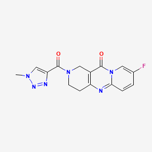 molecular formula C15H13FN6O2 B2740882 8-fluoro-2-(1-methyl-1H-1,2,3-triazole-4-carbonyl)-3,4-dihydro-1H-dipyrido[1,2-a:4',3'-d]pyrimidin-11(2H)-one CAS No. 2034274-94-5