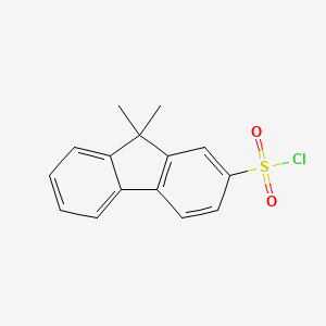 molecular formula C15H13ClO2S B2740883 9,9-Dimethylfluorene-2-sulfonyl chloride CAS No. 2580230-83-5
