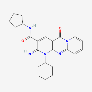 1-cyclohexyl-N-cyclopentyl-2-imino-5-oxo-1,5-dihydro-2H-dipyrido[1,2-a:2',3'-d]pyrimidine-3-carboxamide