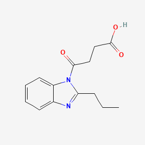 molecular formula C14H16N2O3 B2740886 4-Oxo-4-(2-propyl-benzoimidazol-1-yl)-butyric acid CAS No. 378763-47-4