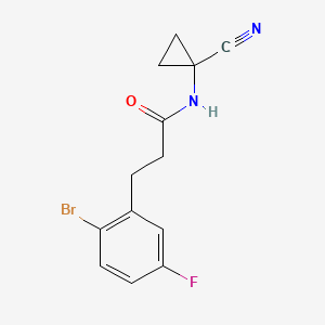 molecular formula C13H12BrFN2O B2740894 3-(2-bromo-5-fluorophenyl)-N-(1-cyanocyclopropyl)propanamide CAS No. 1797217-27-6