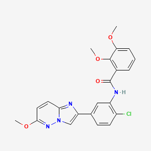 molecular formula C22H19ClN4O4 B2740895 N-(2-chloro-5-(6-methoxyimidazo[1,2-b]pyridazin-2-yl)phenyl)-2,3-dimethoxybenzamide CAS No. 946217-58-9