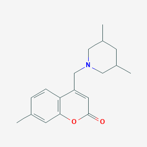 molecular formula C18H23NO2 B2740896 4-((3,5-dimethylpiperidin-1-yl)methyl)-7-methyl-2H-chromen-2-one CAS No. 844826-44-4