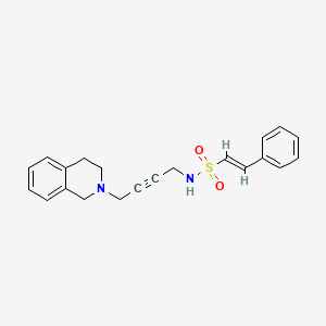 molecular formula C21H22N2O2S B2740899 (E)-N-(4-(3,4-dihydroisoquinolin-2(1H)-yl)but-2-yn-1-yl)-2-phenylethenesulfonamide CAS No. 1351664-63-5