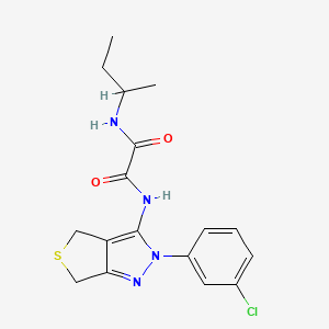 molecular formula C17H19ClN4O2S B2740908 N-(butan-2-yl)-N'-[2-(3-chlorophenyl)-2H,4H,6H-thieno[3,4-c]pyrazol-3-yl]ethanediamide CAS No. 899742-13-3