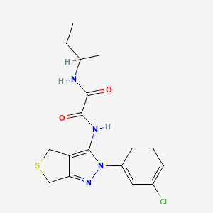 molecular formula C17H19ClN4O2S B2740908 N1-(sec-butyl)-N2-(2-(3-chlorophenyl)-4,6-dihydro-2H-thieno[3,4-c]pyrazol-3-yl)oxalamide CAS No. 899742-13-3
