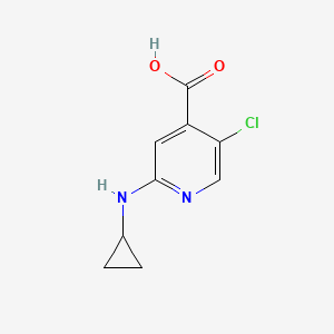 molecular formula C9H9ClN2O2 B2740912 5-Chloro-2-(cyclopropylamino)pyridine-4-carboxylic acid CAS No. 1597319-09-9