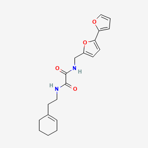 molecular formula C19H22N2O4 B2740931 N-({[2,2'-bifuran]-5-yl}methyl)-N'-[2-(cyclohex-1-en-1-yl)ethyl]ethanediamide CAS No. 2034491-37-5