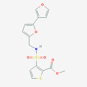 molecular formula C15H13NO6S2 B2740939 Methyl 3-[({[2,3'-bifuran]-5-yl}methyl)sulfamoyl]thiophene-2-carboxylate CAS No. 2097915-92-7