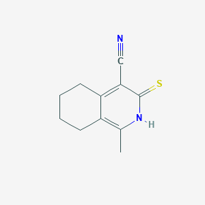 molecular formula C11H12N2S B2740945 1-Methyl-3-thioxo-2,3,5,6,7,8-hexahydroisoquinoline-4-carbonitrile CAS No. 95546-96-6