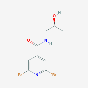 molecular formula C9H10Br2N2O2 B2740949 2,6-Dibromo-N-[(2S)-2-hydroxypropyl]pyridine-4-carboxamide CAS No. 2188734-45-2