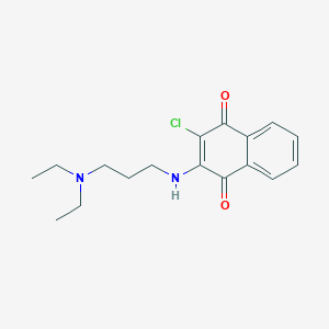molecular formula C17H21ClN2O2 B2740954 2-Chloro-3-{[3-(diethylamino)propyl]amino}naphthoquinone CAS No. 331462-38-5