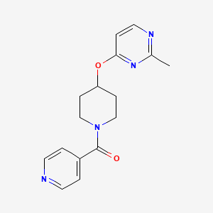 molecular formula C16H18N4O2 B2740972 (4-((2-Methylpyrimidin-4-yl)oxy)piperidin-1-yl)(pyridin-4-yl)methanone CAS No. 2097917-83-2