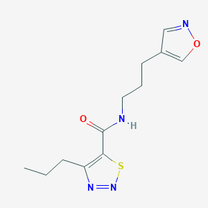 N-(3-(isoxazol-4-yl)propyl)-4-propyl-1,2,3-thiadiazole-5-carboxamide
