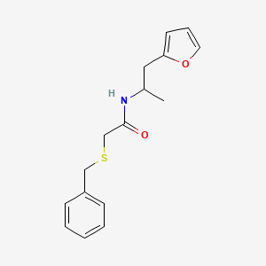 2-(benzylthio)-N-(1-(furan-2-yl)propan-2-yl)acetamide