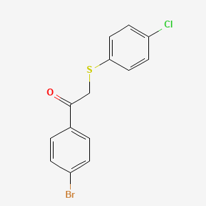 1-(4-Bromophenyl)-2-(4-chlorophenyl)sulfanylethanone