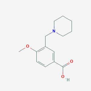 B2740980 4-Methoxy-3-(piperidin-1-ylmethyl)benzoic acid CAS No. 4984-22-9; 832739-97-6