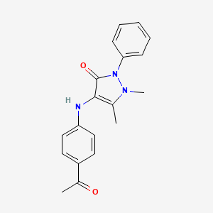 4-[(4-acetylphenyl)amino]-1,5-dimethyl-2-phenyl-2,3-dihydro-1H-pyrazol-3-one