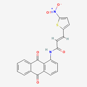 (E)-N-(9,10-dioxo-9,10-dihydroanthracen-1-yl)-3-(5-nitrothiophen-2-yl)acrylamide