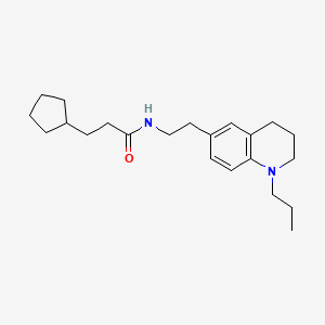 3-cyclopentyl-N-(2-(1-propyl-1,2,3,4-tetrahydroquinolin-6-yl)ethyl)propanamide