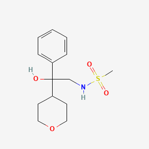 N-(2-hydroxy-2-phenyl-2-(tetrahydro-2H-pyran-4-yl)ethyl)methanesulfonamide